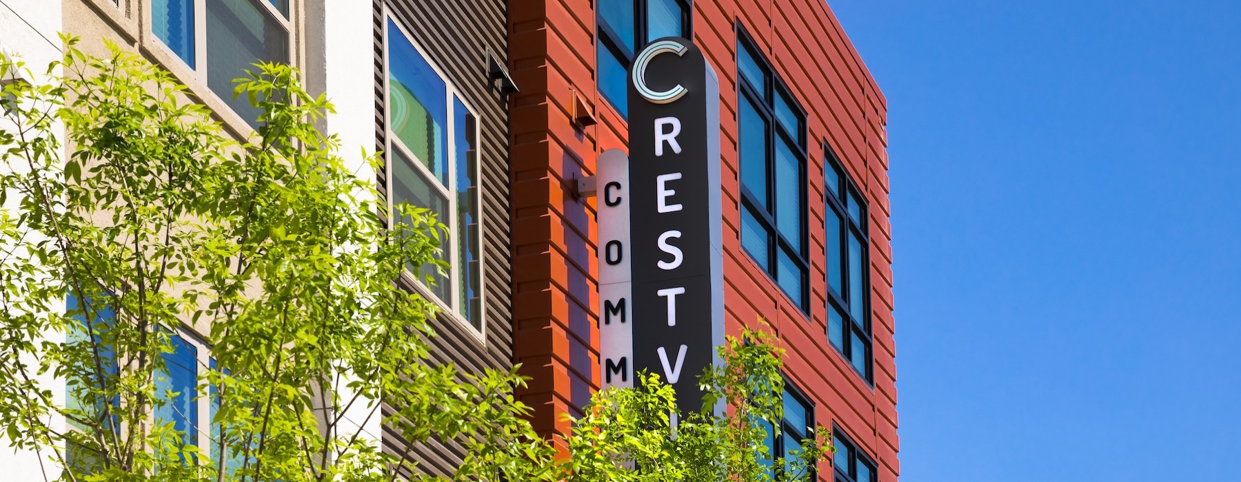 a building with a sign on it